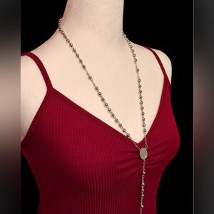 Religious Rosary Cross Necklace Our Lady of Guadalupe Virgin Mary Unisex Mens